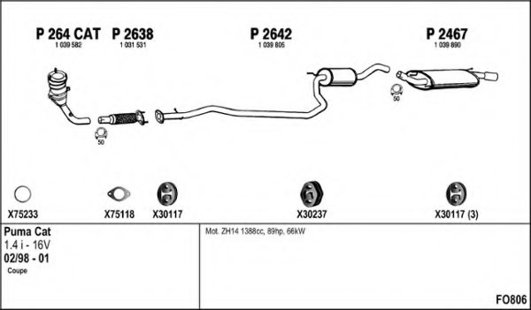 FENNO FO806 Exhaust System